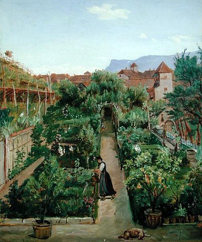 The Ottmannsgutes Flower Garden in Merano, c.1840 by Rudolph Friedrich Wasmann